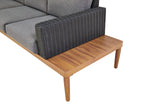 CANVAS Edenvale Aluminum Frame & Wicker Faux Wood Finish Outdoor/Patio Sectional Set, 4-pc image 2