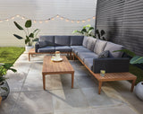 CANVAS Edenvale Aluminum Frame & Wicker Faux Wood Finish Outdoor/Patio Sectional Set, 4-pc image 7