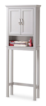 CANVAS Elena 2-Door Over-The-Toilet Spacesaver Bathroom Storage Cabinet, Grey