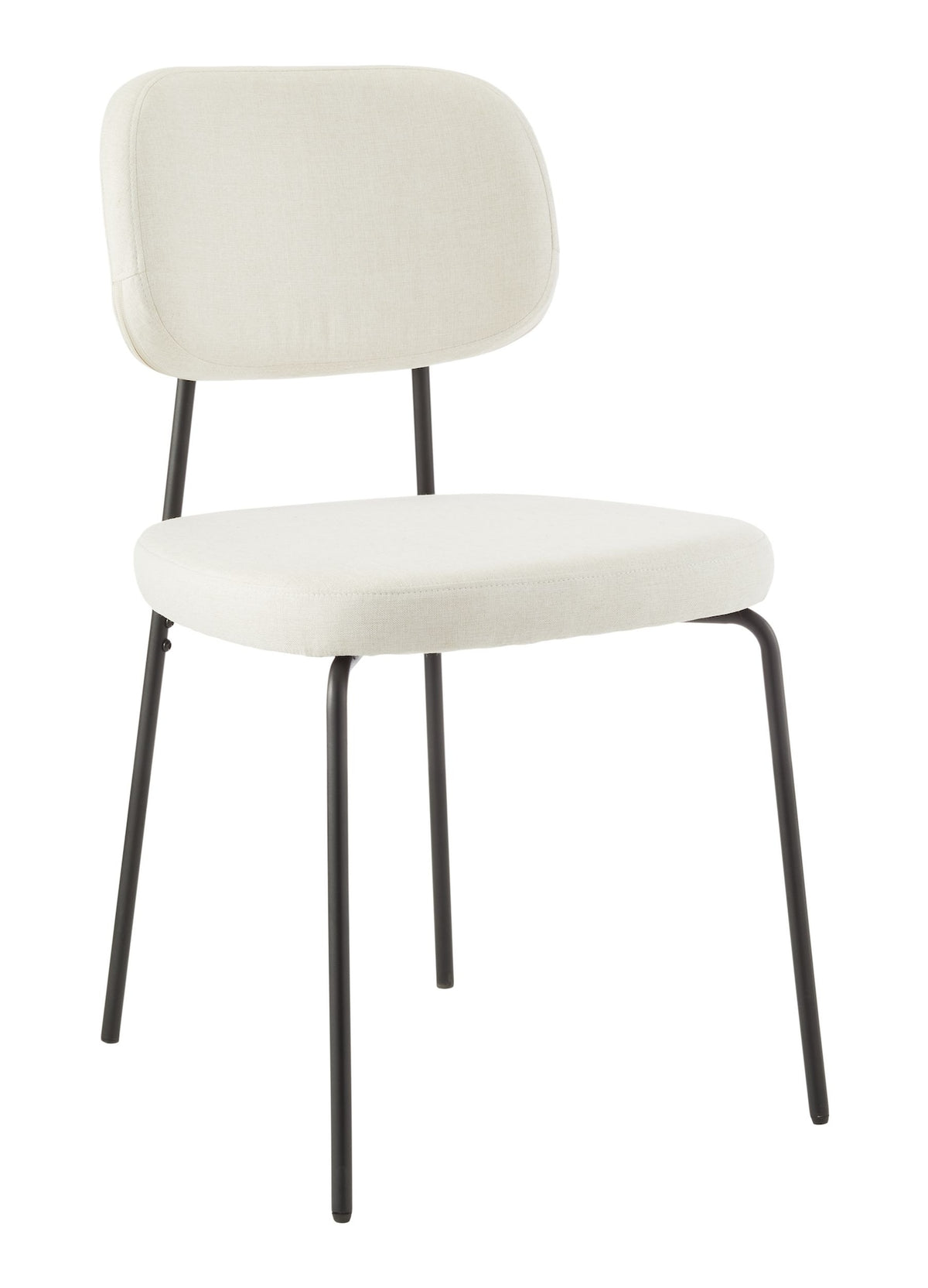 Canvas Evelyn Upholstered Fabric Dining Chair, Off-White/Light Grey