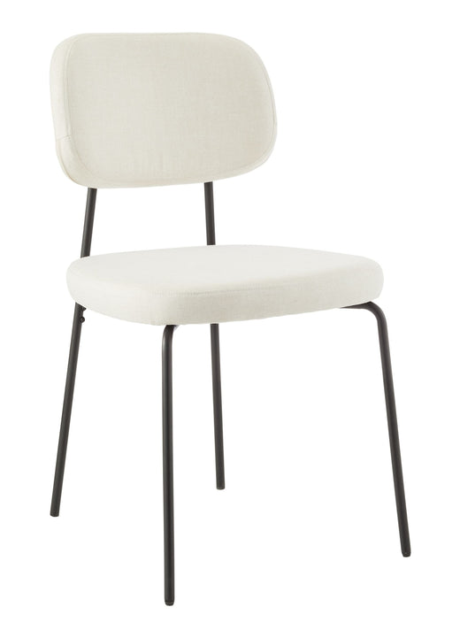 Canvas Evelyn Upholstered Fabric Dining Chair, Off-White/Light Grey