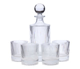 CANVAS Fluted Decanter & Glasses Set, 5-pc