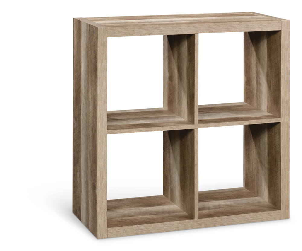 CANVAS Fraser 4-Cube Storage Organizer, Bookcase/Bookshelf, Light Oak Finish