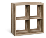 CANVAS Fraser 4-Cube Storage Organizer, Bookcase/Bookshelf, Light Oak Finish