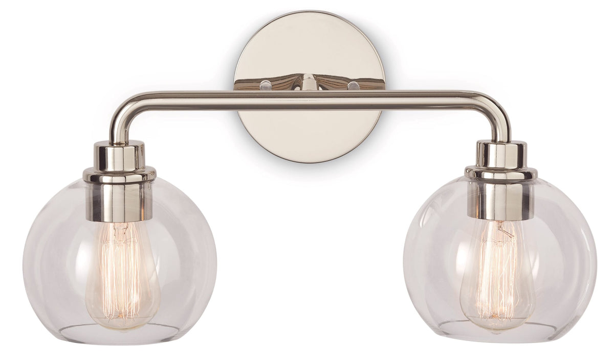 CANVAS Fuller 2-Light Vanity Light Fixture, Polished Nickel
