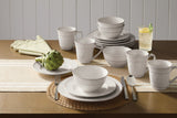 CANVAS Gablehurst Stoneware Dinnerware Set with Mugs, Serves 4, 16-pc, Cream Reactive Glaze image 4