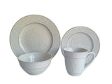 CANVAS Gablehurst Stoneware Dinnerware Set with Mugs, Serves 4, 16-pc, Cream Reactive Glaze image 6