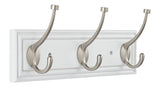 CANVAS Galena Stainless Steel 3-Hook Rail, White, 16-in