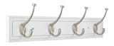 CANVAS Galena Stainless Steel 4-Hook Pill Top Rail, White/Silver, 27-in