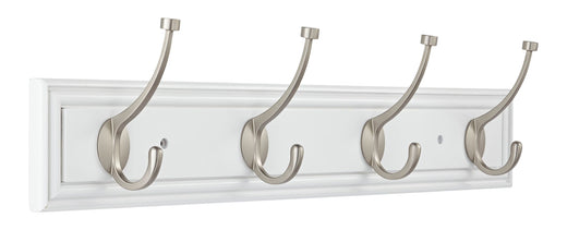 CANVAS Galena Stainless Steel 4-Hook Pill Top Rail, White/Silver, 27-in