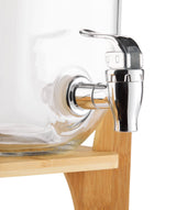 CANVAS Glass Drink Dispenser, 4-L, with Bamboo Stand & Lid image 4