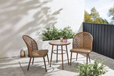 CANVAS Grayling Wicker Outdoor Patio Chat Set with Padded Cushions, Brown, 3-pc image 7