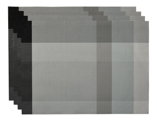 CANVAS Grey Check Textilene Placemat, 13-in x 18-in, 4-pk