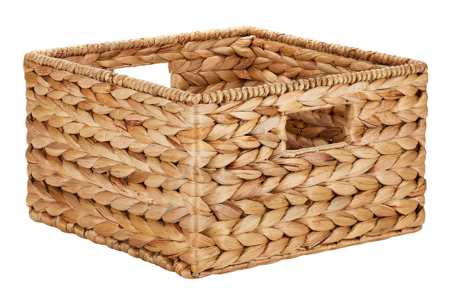 Canvas Hazel Square Woven Water Hyacinth Storage Basket