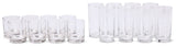 CANVAS Heavy Base Glassware Tumbler Set, Clear, 11 oz & 15 oz, 16-pc