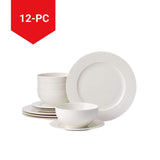 CANVAS Highbury Ribbed New Bone Dinnerware Set, Serves 4, 12-pc, White image 5