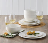 CANVAS Highbury Ribbed New Bone Dinnerware Set, Serves 4, 12-pc, White image 6