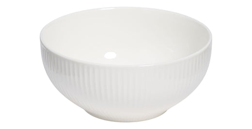 CANVAS Highbury Ribbed New Bone Low Bowl, 1-pc, White