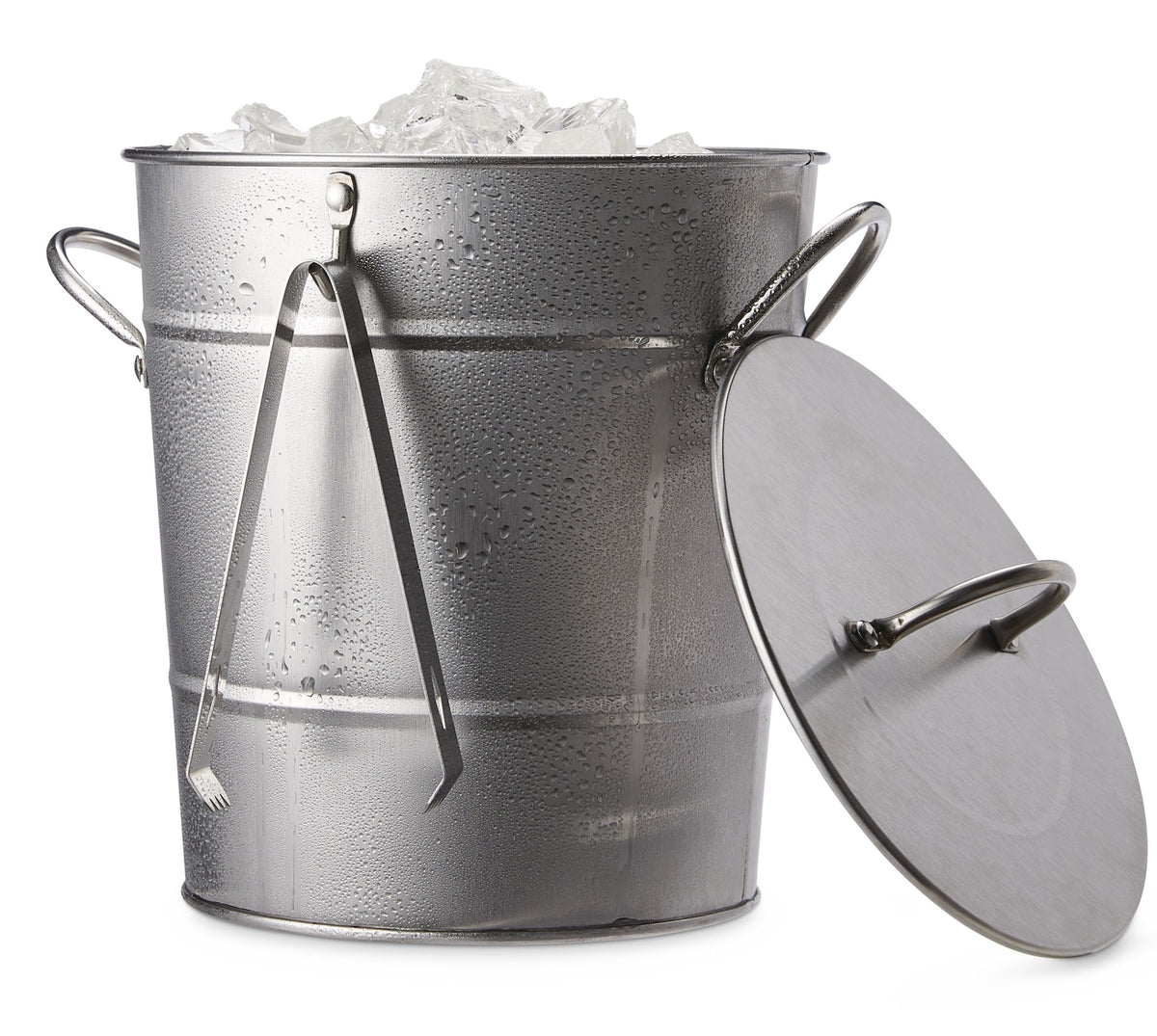 CANVAS Ice Bucket and Scoop, Stainless Steel with Insulated Liner, Silver, 9.06-in