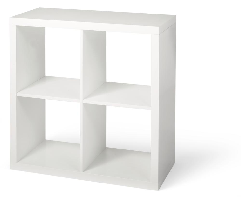 CANVAS Invermere 4-Cube Storage Organizer, Bookcase/Bookshelf, White