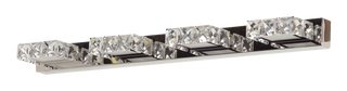 CANVAS Isabella 4-Light Crystal Design LED Vanity Light Fixture, Chrome
