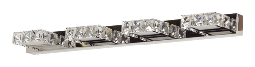 CANVAS Isabella 4-Light Crystal Design LED Vanity Light Fixture, Chrome