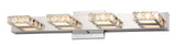 CANVAS Isabella 4-Light Crystal Design LED Vanity Light Fixture, Chrome image 2