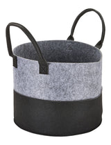 Canvas Jude Felt Organization/Storage Basket, Grey/Black