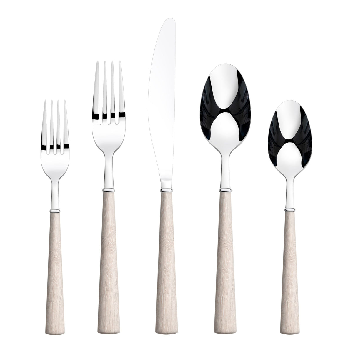 CANVAS Kariya Faux Bone Handle Flatware Set, Stainless Steel, Serves 4, 20-pc
