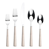 CANVAS Kariya Faux Bone Handle Flatware Set, Stainless Steel, Serves 4, 20-pc