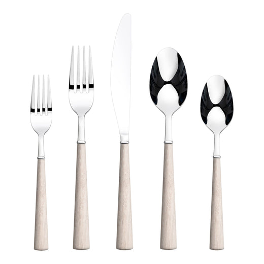 CANVAS Kariya Faux Bone Handle Flatware Set, Stainless Steel, Serves 4, 20-pc