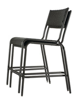 CANVAS Kensington Outdoor Patio High Dining Set with Stone Table Top, Black, 3-pc image 3