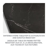 CANVAS Kensington Outdoor Patio High Dining Set with Stone Table Top, Black, 3-pc image 5