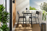 CANVAS Kensington Outdoor Patio High Dining Set with Stone Table Top, Black, 3-pc image 7