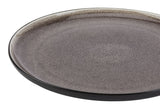 CANVAS Kenway Stoneware Dinnerware Set, Serves 4, 16-pc, Matte Black & Taupe Reactive Glaze image 3