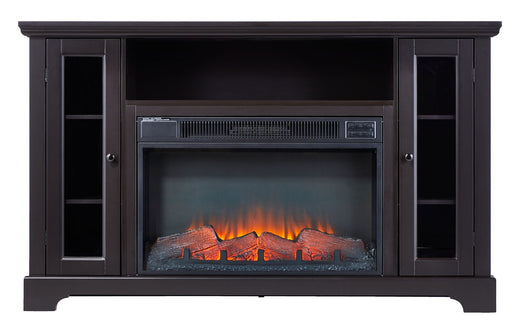 CANVAS Kingwood Media Electric Fireplace TV Stand, 57-in, 1500W, Includes Remote Control, Brown