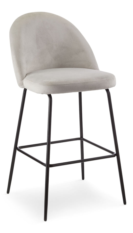 Canvas Koen Bar Elegant Counter Stool with Footrest, Grey