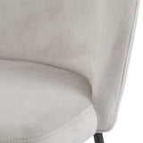 Canvas Koen Bar Elegant Counter Stool with Footrest, Grey image 4