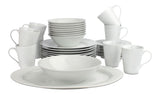 CANVAS Lauren 34pc Porcelain Dinnerware Set, Serves 8, White