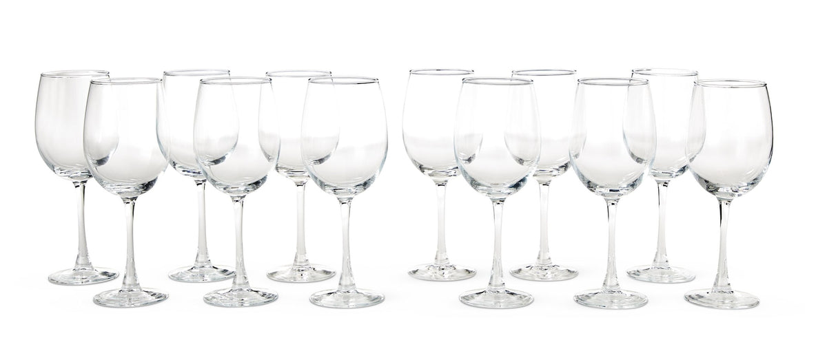 CANVAS Lead-Free Stemmed Wine Glass Set, 15.5-oz, 12-pk
