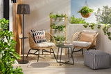 CANVAS Leslieville Outdoor Patio Chat Set with Tufted Cushions, Brown, 3-pc image 6
