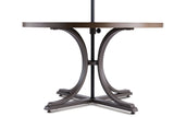 CANVAS Lorette Outdoor Patio Round Dining Set with Wicker Chairs and Built-in Umbrella Pedestal, Brown, 5-pc image 2