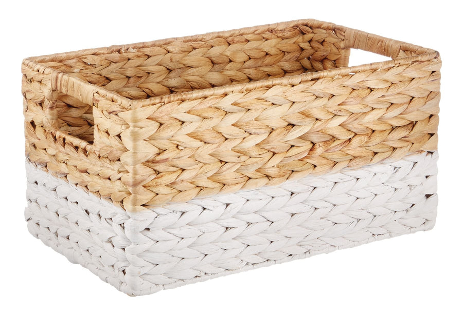 CANVAS Lucy Rectangular Woven Natural Material Storage Basket, 13 x 8.6 x 7-in