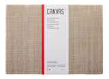 CANVAS Lurex Rectangle Textilene Woven Placemat, Prosecco, 13-in x 18-in, 4-pk image 2