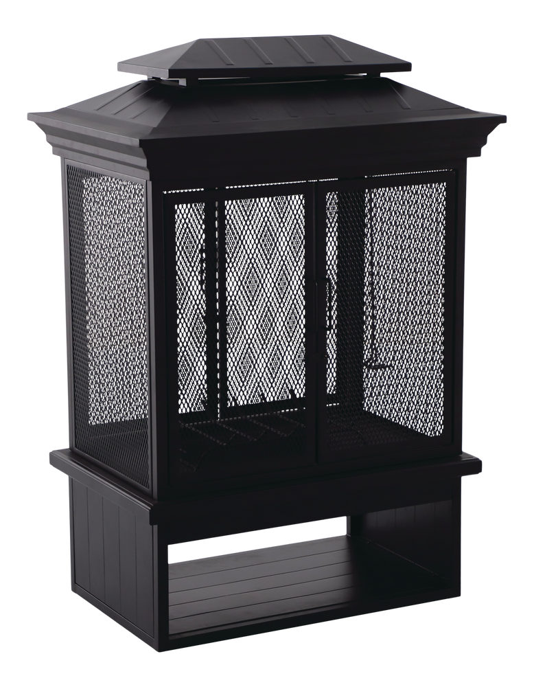 CANVAS McKay Outdoor Wood Burning Fireplace, 35-3/8 x 24 x 51-1/2-in