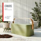 CANVAS Metal Gardening Storage Container, Iron, Green image 3