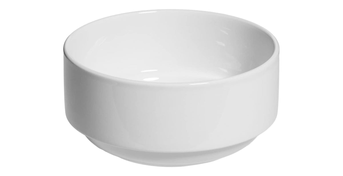 CANVAS Modern Edge Porcelain All Purpose Bowl, 5-in, White