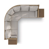 CANVAS Moraine All-Weather Wicker Outdoor/Patio Sectional Set, UV-Resistant Cushions, 5-pc image 2