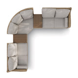 CANVAS Moraine All-Weather Wicker Outdoor/Patio Sectional Set, UV-Resistant Cushions, 5-pc image 3