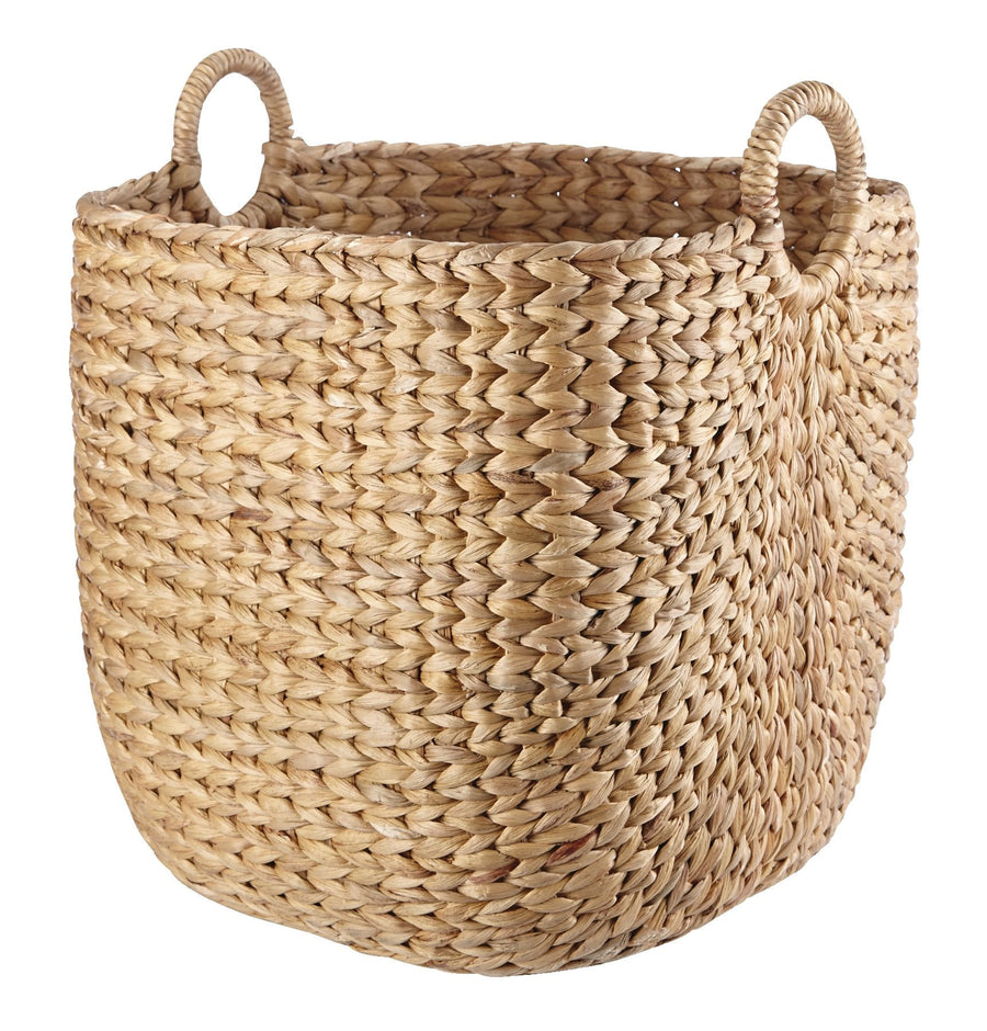 CANVAS Nola Hand Woven Basket, Large, 16 15/16 x 16 15/16 x 18 1/2-in